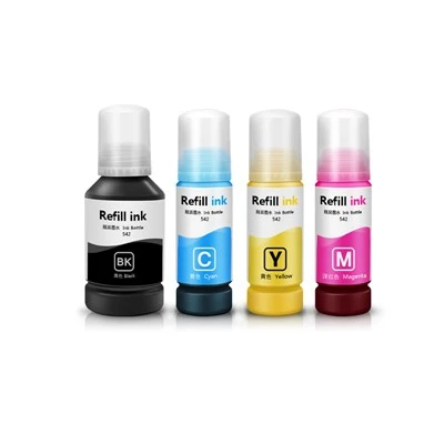 70ml/Bottle 542 universalus suderinamas rašalo papildymo rašalo rinkinys, skirtas Epson L1110/3100/3101/3110/3150/5190 spausdintuvams